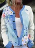 Women Casual 3D Printing Winter Daily Regular Fit  Cardigan