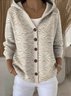 Women Casual Floral Hoodie Long Sleeve Cardigan