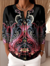 Vintage Loose Gradient Pattern Cardigan