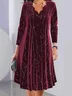 V Neck Party Dress With No