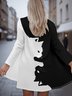 V Neck Vintage Cat Cotton Kimono