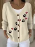 Regular Fit Cotton V Neck Casual Cardigan