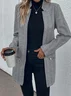 Women's Autumn And Winter Slim-Fit Jacket Mid-Length Herringbone Twill Trench Coat