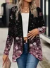 Women's Elegant Lightweight Cardigan Gradient Pattern Print Long Sleeve Jacket