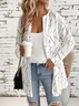 Loose Striped Crew Neck Casual Jacket