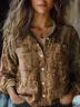 Paisley Shawl Collar Loose Casual Shirt