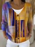 Loose Knitted Geometric Vintage Cardigan
