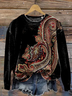 Casual Crew Neck Sweatshirt