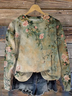 Women's Floral Print Casual Crew Neck Long Sleeve Sweatshirt