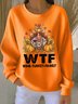 Casual Crew Neck Regular Fit Turkey Sweatshirt