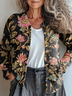 Women's Floral Print Casual Autumn Cardigan