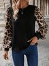 Crew Neck Color Block Cotton Casual T-Shirt