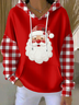 Women's Christmas Print Casual Hooded Sweatshirt