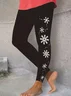 Printing Christmas Casual Jersey Leggings
