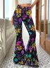 Simple Regular Fit Abstract Pants