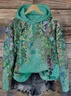 Women's Floral Print Casual Hoodie