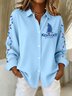 Loose Christmas Casual Shawl Collar Shirt