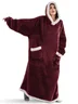 Home Clothes Jacket Lazy Hooded Sweater Thickened Blanket Loose Pullover Wearable Blanket Couple Parent-Child Style