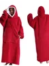 Home Clothes Jacket Lazy Hooded Sweater Thickened Blanket Loose Pullover Wearable Blanket Couple Parent-Child Style