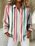 Shawl Collar Loose Casual Christmas Shirt