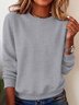 Plain Casual Sweatshirt