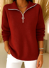Cotton Casual Regular Fit Shawl Collar Knit Top