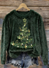 Regular Fit Crew Neck Casual Christmas Sweatshirt