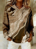 Casual Abstract Loose Printing Hoodie
