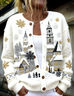 Casual Stand Collar Loose Christmas Cardigan