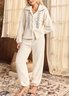 Casual Regular Fit Shirt Collar Pajama Set