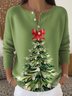 Casual Loose Crew Neck Christmas Sweater