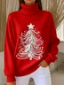 Christmas Turtleneck Vintage Loose Sweater