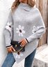 Knitted Casual Turtleneck Regular Fit Sweater
