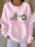 Christmas Crew Neck Printing Casual Sweatshirt