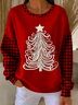 Casual Loose Printing Christmas Sweatshirt