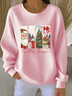 Printing Christmas Casual Crew Neck Sweatshirt