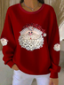 Printing Santa Claus Loose Casual Sweatshirt