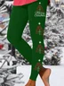 Printing Casual Christmas Leggings