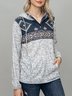 Women Casual Printed Long Sleeve Sweatshirt